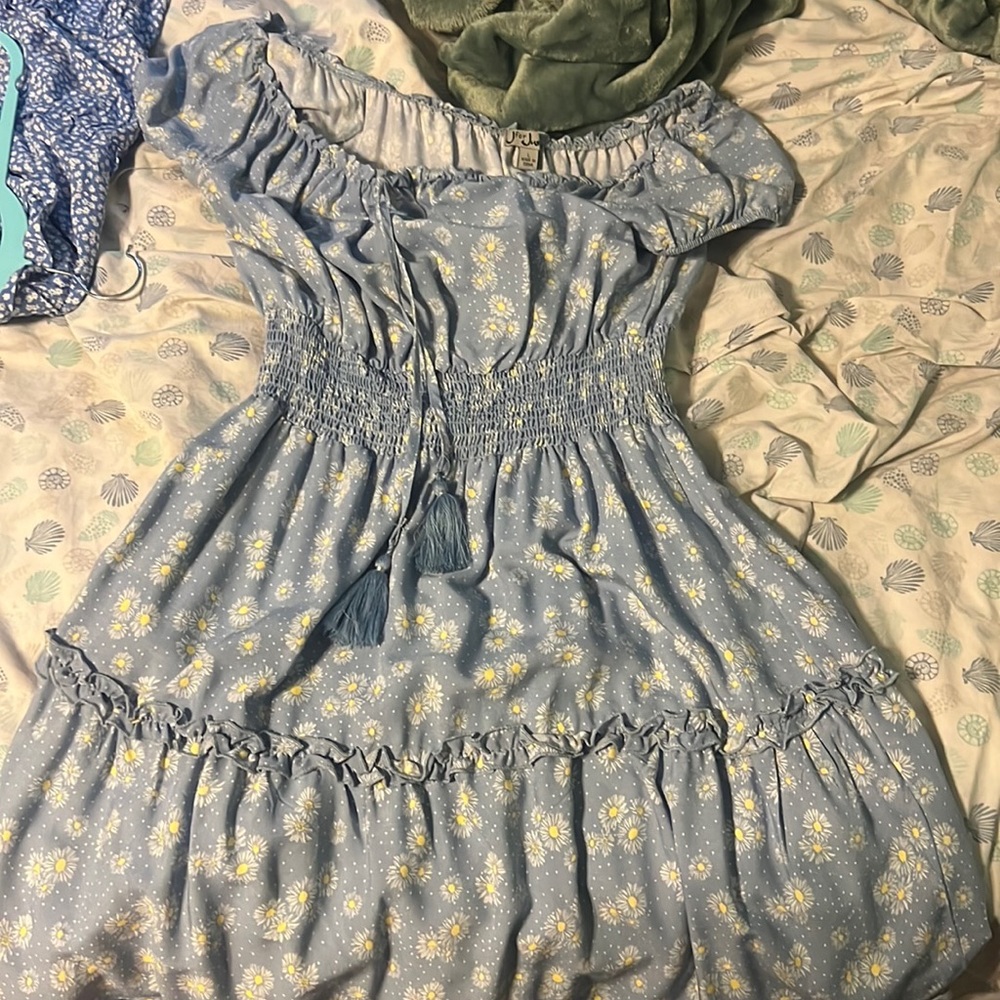 J for Justify Large Blue Flower Dress